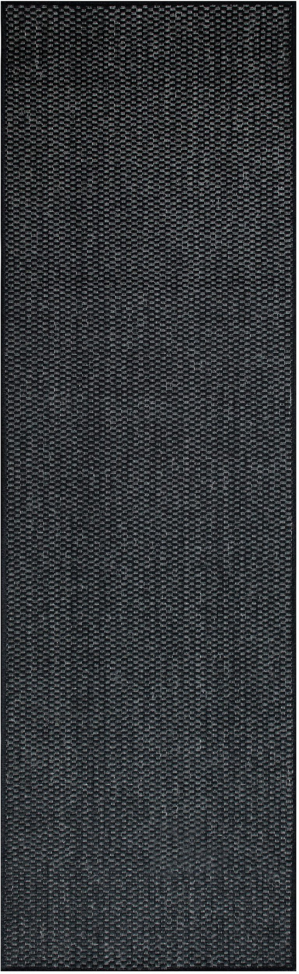 Covor Venice cu tesatura plata, aspect de sisal negru 80x250 cm - LunaHome.ro