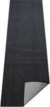 Covor Venice cu tesatura plata, aspect de sisal negru 80x250 cm - LunaHome.ro