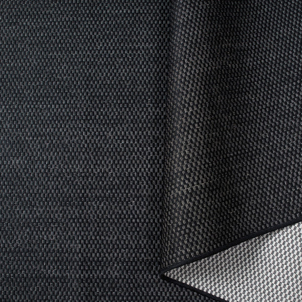 Covor Venice cu tesatura plata, aspect de sisal negru 80x250 cm - LunaHome.ro