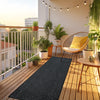 Covor Venice cu tesatura plata, aspect de sisal negru 80x250 cm - LunaHome.ro