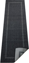 Covor Venice cu tesatura plata, aspect de sisal negru 67x230 cm - LunaHome.ro