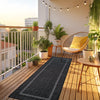 Covor Venice cu tesatura plata, aspect de sisal negru 67x230 cm - LunaHome.ro