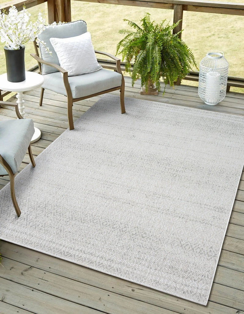Covor Vision gri de interior si exterior cu tesatura plata 160x230 cm