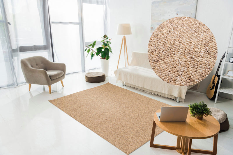 Covor Wohlde cu aspect de lână, model cu noduri bej 160x230 cm - LunaHome.ro