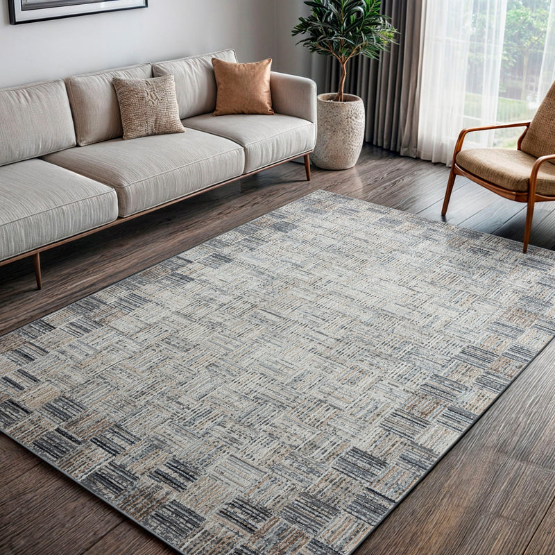 Covor Yasmin model cu aspect vintage crem gri 200x290 cm