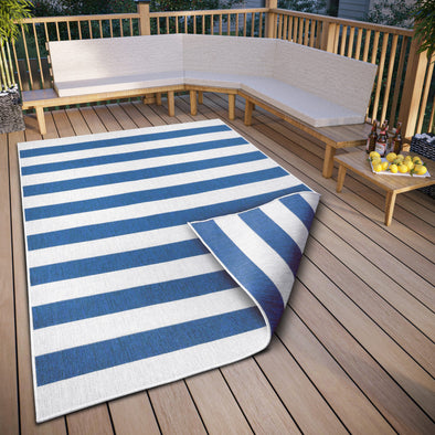 Covor »Alan« potrivit si pentru exterior albastru 120x170 cm - LunaHome.ro