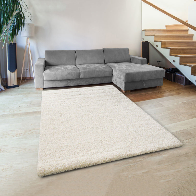 Covor »Ariane« cu fire lungi, foarte pufos, fildeș 133x195 cm - LunaHome.ro