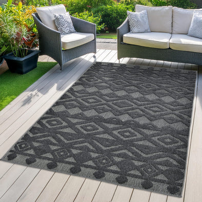 Covor »Askja« cu aspect de lana antracit, model 200x300 cm - LunaHome.ro