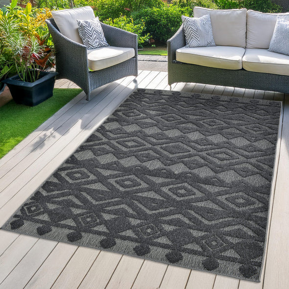 Covor »Askja« cu aspect de lana antracit, model 200x300 cm - LunaHome.ro