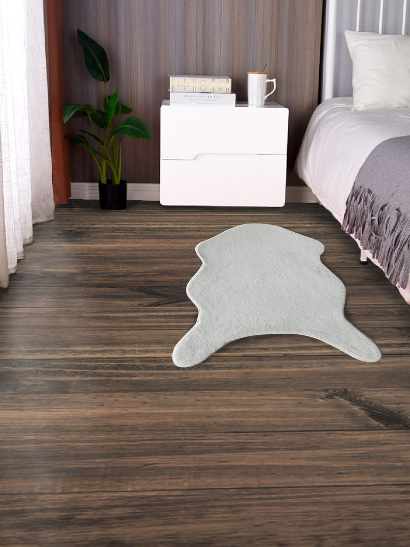 Covor »Balu« cu textura de blana de iepure gri 60x90 cm - LunaHome.ro