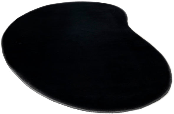 Covor »Balu« cu textura de blana de iepure negru 120x180 cm - LunaHome.ro
