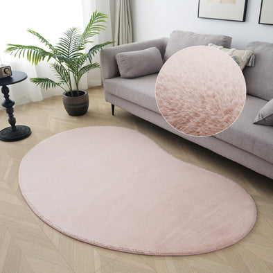 Covor »Balu« cu textura de blana de iepure roz 120x180 cm - LunaHome.ro