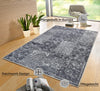 Covor Bloques cu fir scurt, design modern gri-crem 160x230 cm - LunaHome.ro