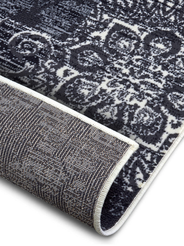 Covor Bloques cu fir scurt, design modern gri-crem 160x230 cm - LunaHome.ro
