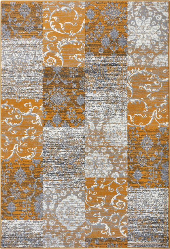 Covor »Bloques« cu design mozaic, rezistent galben, 120x170 cm - LunaHome.ro