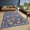 Covor »Caracci« cu design oriental albastru, fire scurte, 80x120 cm - LunaHome.ro