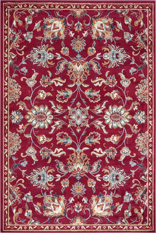 Covor »Caracci« cu design oriental roșu, fire scurte, 140x200 cm - LunaHome.ro