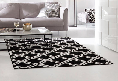 Covor Debora My Home cu model geometric negru 60x90 cm - LunaHome.ro