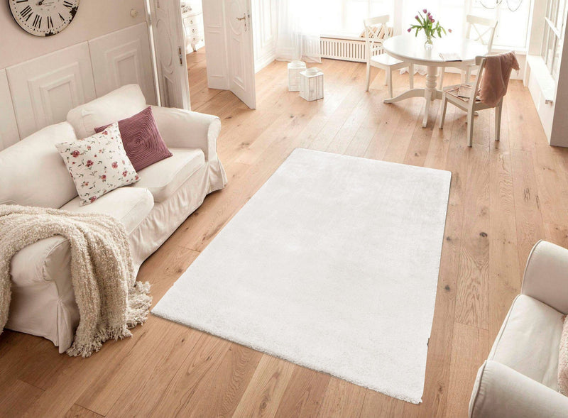 Covor »Deman« foarte moale si pufos, aspect stralucitor, alb 200x300 cm - LunaHome.ro
