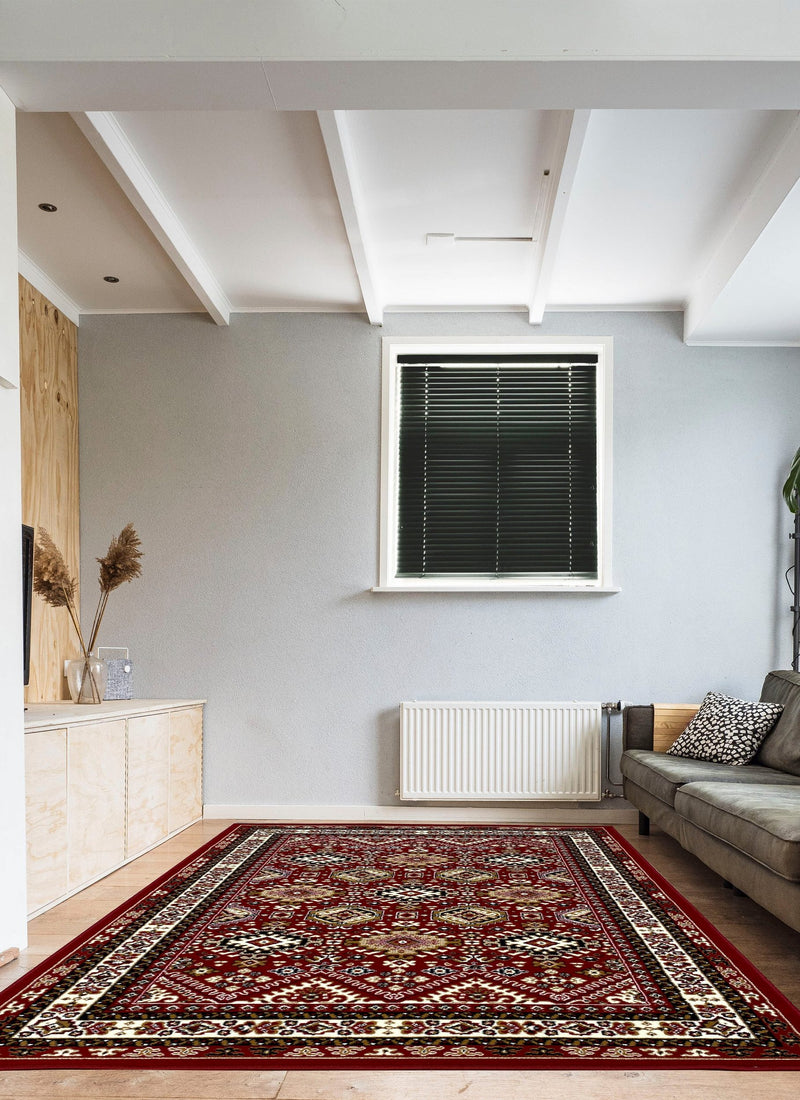 Covor »Diantha« cu aspect oriental roșu inchis, 70x140 cm - LunaHome.ro