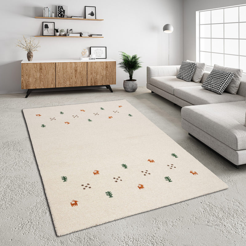 Covor »Gabbeh Motif« din lână pură crem natural 300x400 cm - LunaHome.ro