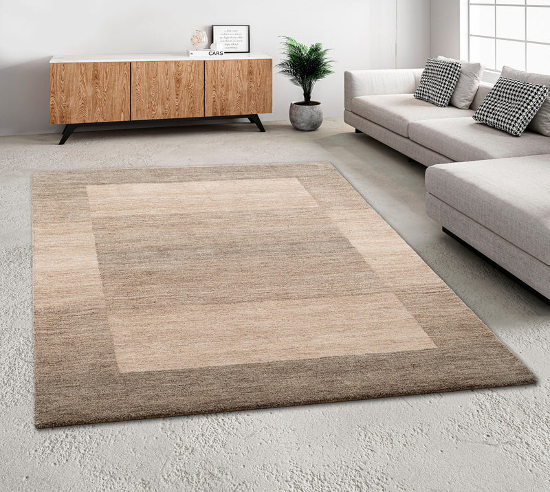 Covor »Gabbeh Super« din lână pură maro in degradee 120x180 cm - LunaHome.ro
