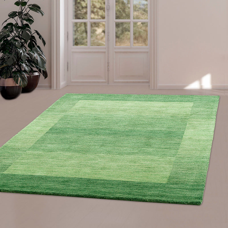 Covor »Gabbeh Super« din lână pură verde 70x140 cm - LunaHome.ro