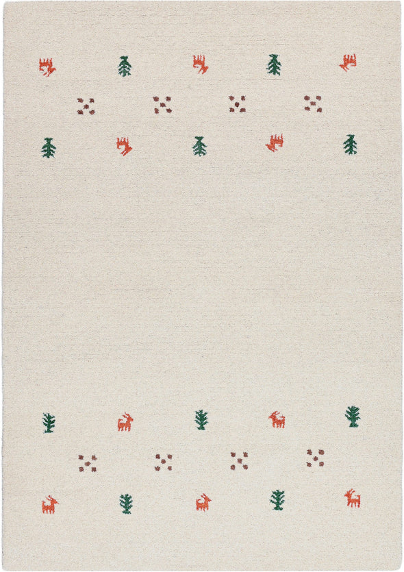 Covor »Gabbeh Motif« din lână pură crem natural 300x400 cm