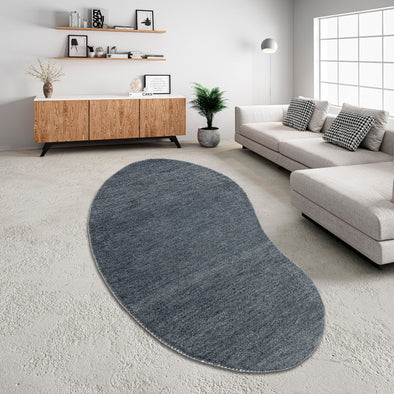Covor »Gabbeh uni« din lână pură gri inchis 100x150 cm - LunaHome.ro
