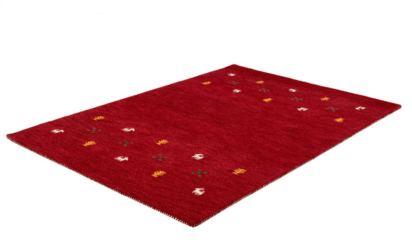 Covor traversă »Gabbeh uni« din lână pură vișiniu 40x60 cm - LunaHome.ro