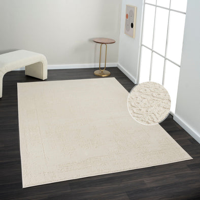 Covor »Hamsa« cu aspect vintage, model 3D, crem 240x320 cm