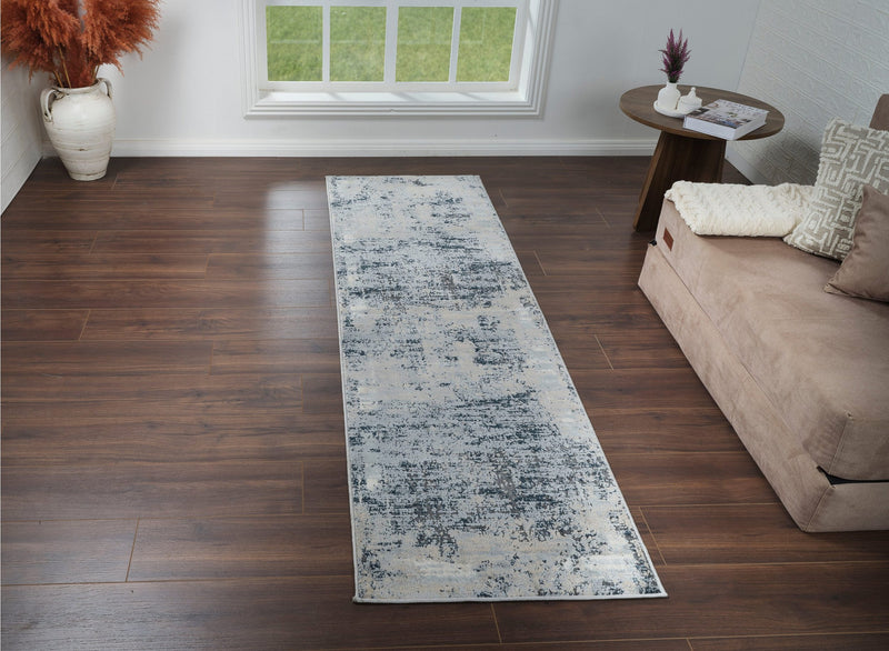 Covor »Hamsa« cu aspect vintage albastru model 3D 67x230 cm - LunaHome.ro