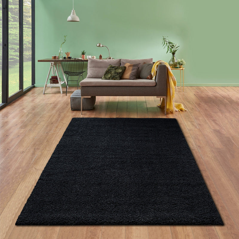 Covor »Ilvi« foarte moale si pufos, negru 160x230 cm - LunaHome.ro