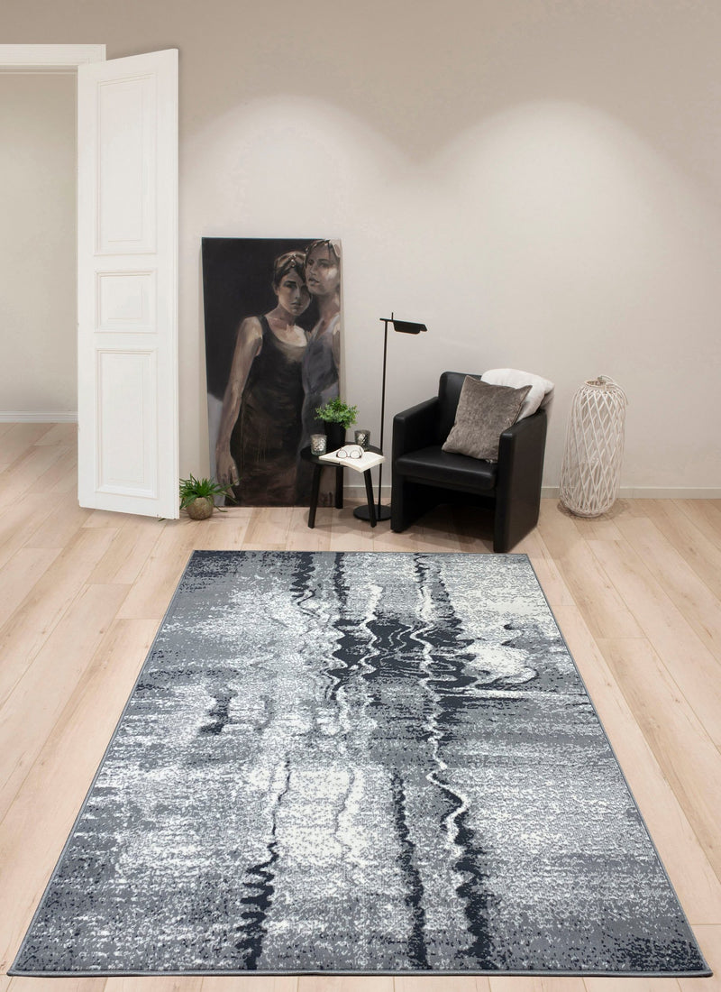 Covor »Izabelle« cu model modern in valuri gri 200x290 cm - LunaHome.ro