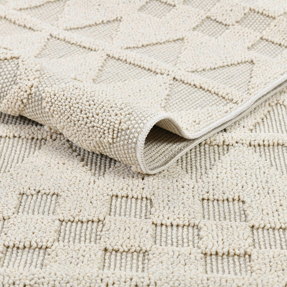 Covor »Juliane« cu model 3D,  in stil boho bej deschis 60x90 cm - LunaHome.ro