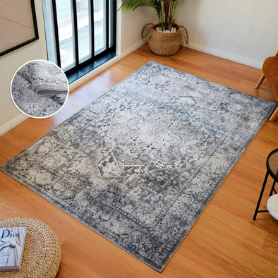 Covor Kylan cu model vintage elegant 3D gri 200x300 cm - LunaHome.ro