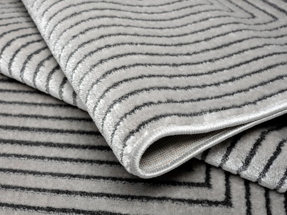 Covor Kylian cu design scandi-boho gri 160x230 cm - LunaHome.ro