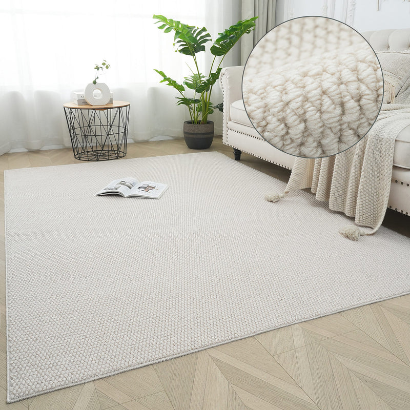 Covor „Lenni” s.Oliver lavabil cu tesatura plata crem 200x290 cm - LunaHome.ro