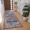 Covor »Maderno« cu design oriental albastru, fire scurte 80x240 cm - LunaHome.ro