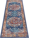 Covor »Maderno« cu design oriental albastru, fire scurte 80x240 cm - LunaHome.ro