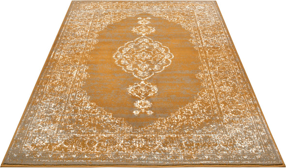 Covor »Meridional« cu design oriental galben, fire scurte 200x290 cm - LunaHome.ro