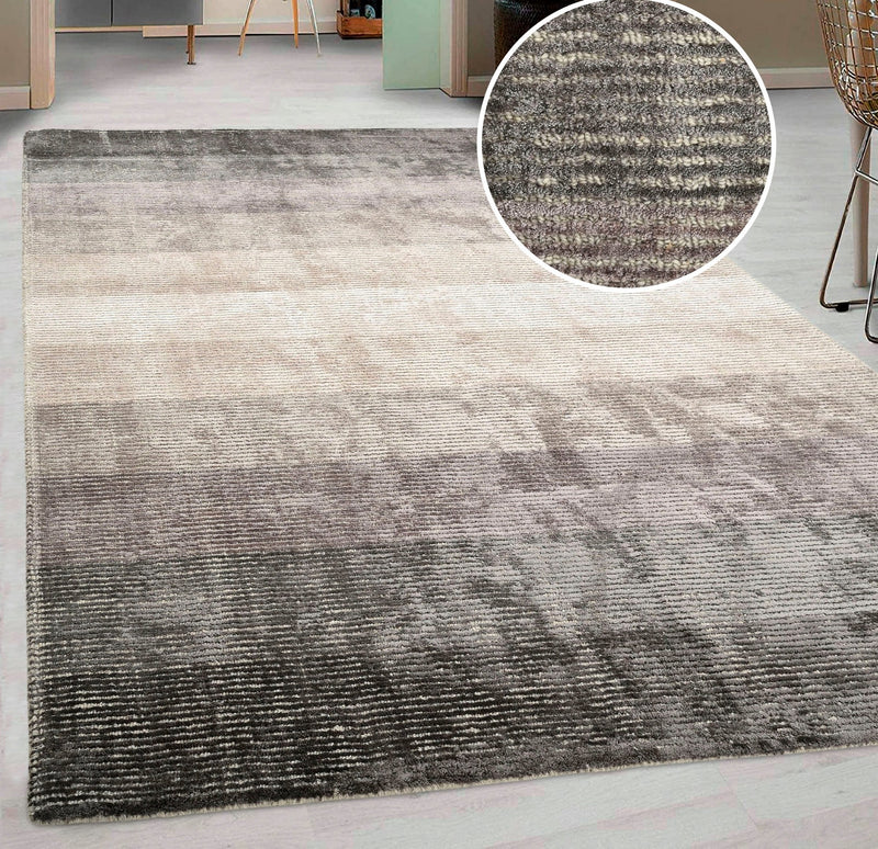 Covor »Nebraska« din viscoza si lână, gri fosil, 240x320 cm - LunaHome.ro