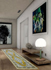 Covor Oriental DELAVITA, galben, model cu bordura 80x250 cm - LunaHome.ro