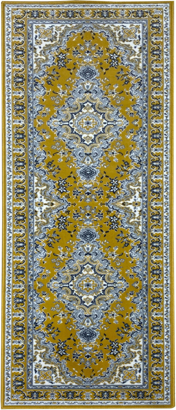 Covor Oriental DELAVITA, galben, model cu bordura 80x250 cm - LunaHome.ro