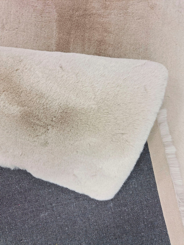 Covor »Rabbit« cu textura de blana de iepure, bej 80x250 cm - LunaHome.ro