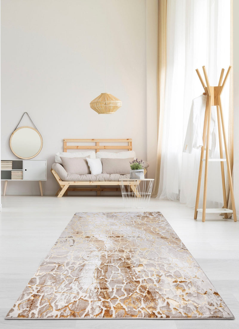 Covor »Sander« cu aspect de marmura, accente aurii, 160x230 cm - LunaHome.ro