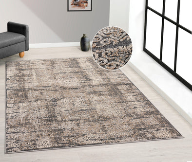 Covor »Selin« cu aspect vintage, model 3D, gri cu bej 300x400 cm - LunaHome.ro
