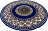 Covor »Shari« rotund cu decor oriental, fir scurt albastru 140 cm - LunaHome.ro
