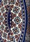 Covor »Shari« rotund cu decor oriental, fir scurt albastru 140 cm - LunaHome.ro
