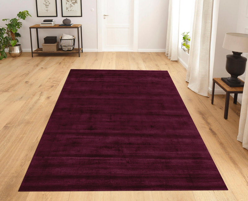 Covor »Shirley« din viscoza cu aspect matasos, bordeaux 200x200 cm - LunaHome.ro